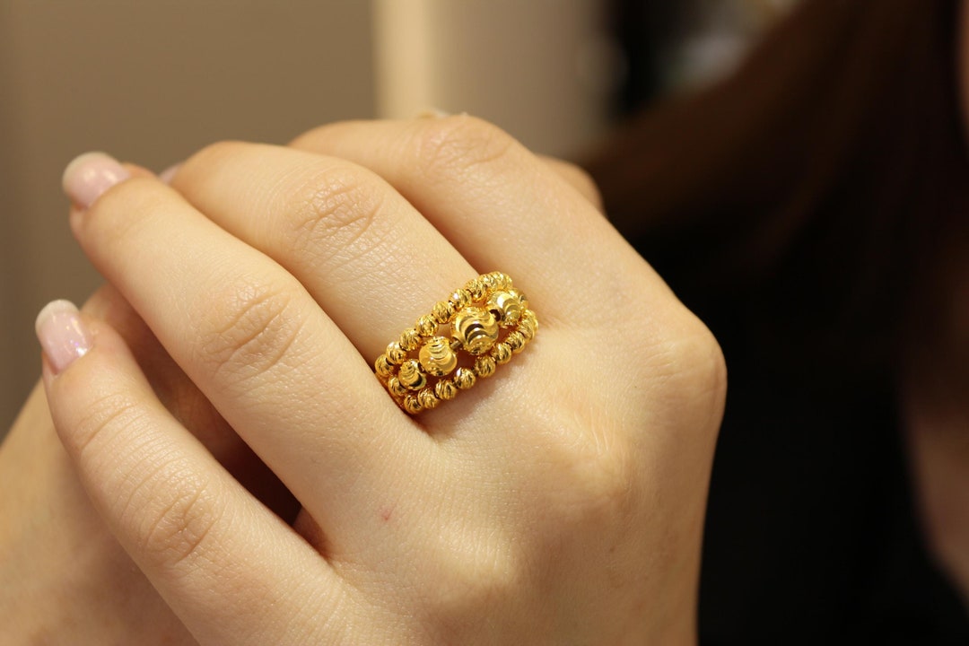 22k Gold Rings for Woman, 22 Karat Woman Rings, Statement Rings ...