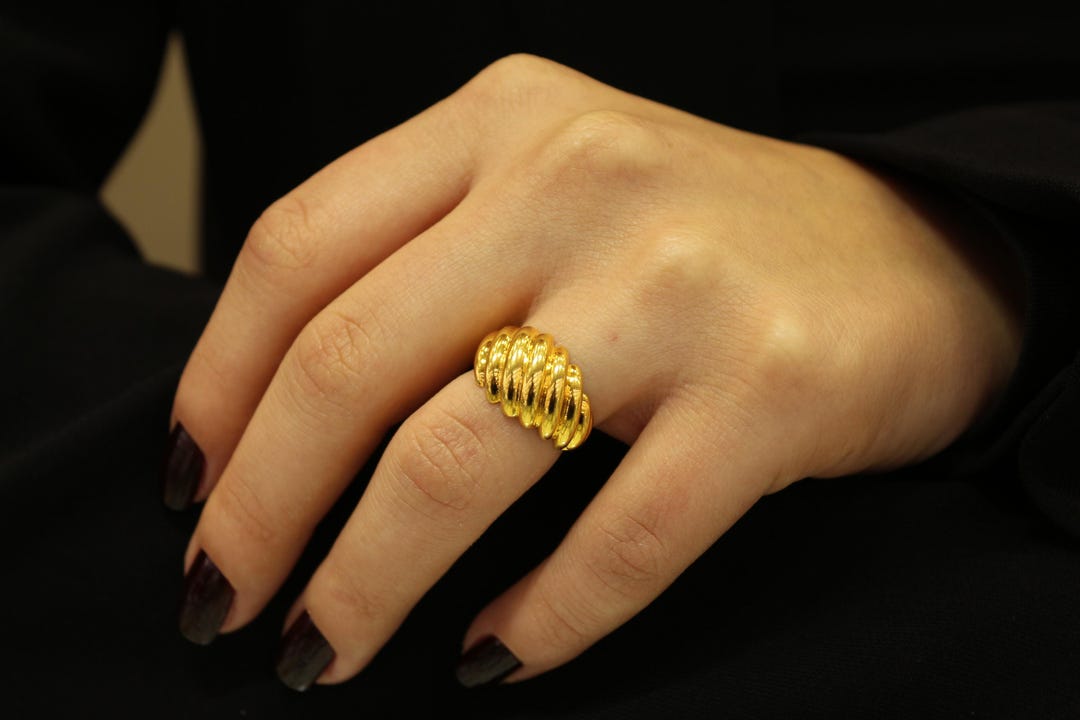 22k Gold Rings for Woman, 22 Karat Woman Rings, Statement Rings ...