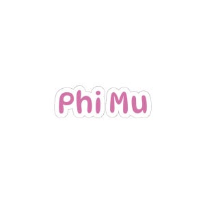 Phi MU Kiss-Cut Stickers, Cute Laptop Decals, Sorority Stickers, Laptop Stickers, Custom Stickers, College Accessories