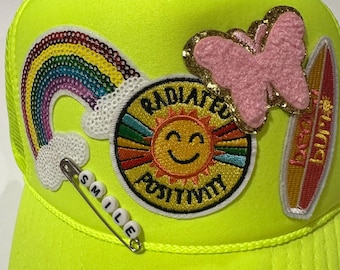 Neon Gelber Trucker Hut