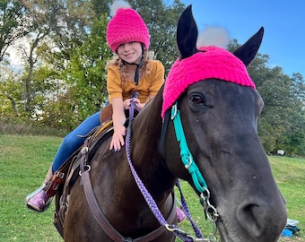 Matching helmet cover and horse hat - Solid Colors