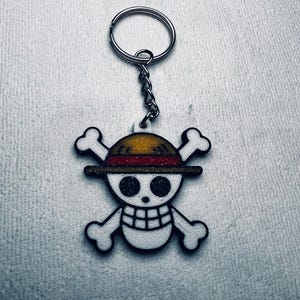 Straw Hat from One Piece keychain, Anime keychain, one piece keychain