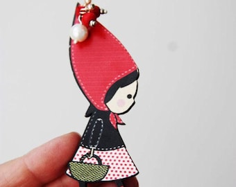 赤ずきんのヴィンテージスタイルのブローチ - Etsy 日本