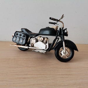 Retro black bike,  retro collectible, retro style miniature motorbike, alloy, miniature bike, shabby style  motocycle