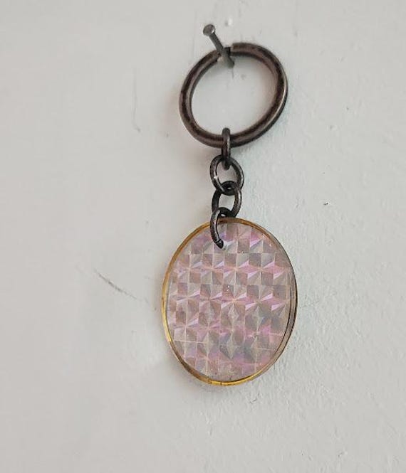 Vintage, plexi circle key ring, plexiglass, moder… - image 6