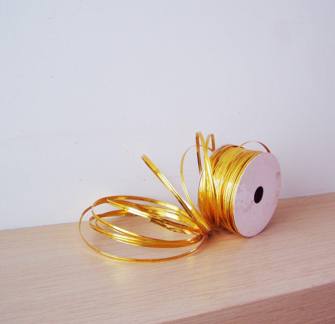 Christmas Crafts Cord, Wired Gold Cord, Flexible Golden Cord for ...