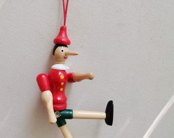 ヴィンテージピノキオ木製人形：コレクター向けフィギュア - Etsy 日本