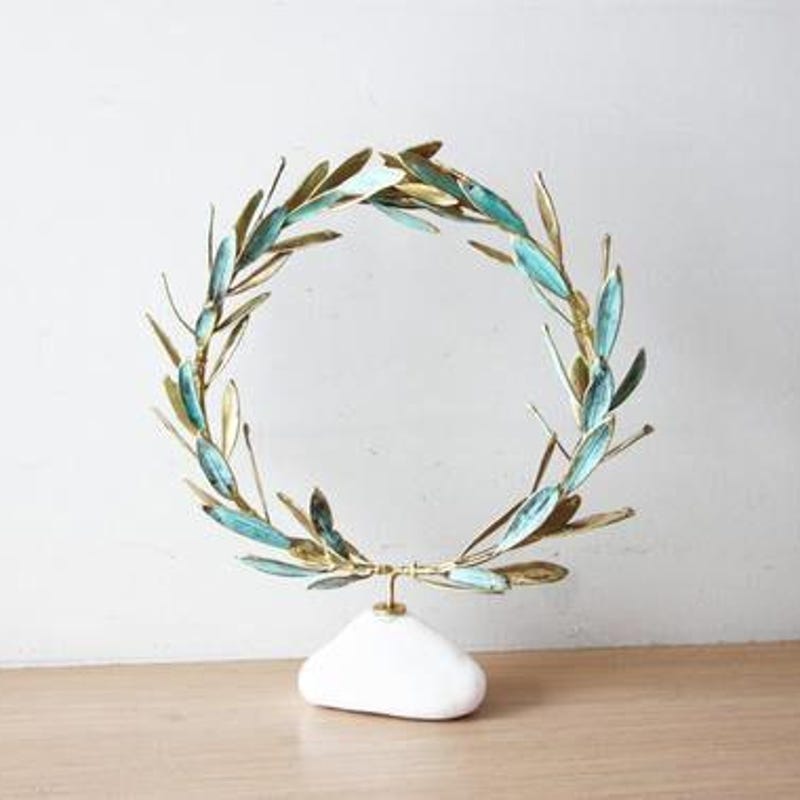 Golden Olive Leaf Wreath main image 1