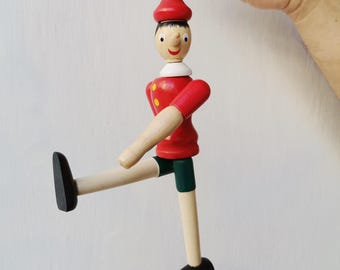 ヴィンテージピノキオ木製人形：コレクター向けフィギュア - Etsy 日本