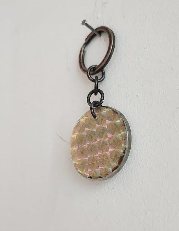 Vintage, plexi circle key ring, plexiglass, moder… - image 8