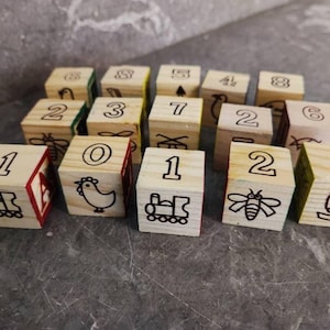Alphabet cubes vintage toy, numbers cubes vintage toy, shapes cubes vintage toy, wooden cubes toy with letters, numbers and shapes