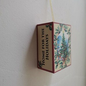 Xmas tree ornament, vintage xmas tree ornament in a box, traditional christmas tree miniature ornament in vintage box with xmas decor image 8