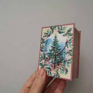 Xmas tree ornament, vintage xmas tree ornament in a box, traditional christmas tree miniature ornament in vintage box with xmas decor image 4