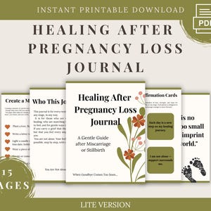 Miscarriage Grief Journal for Moms | Printable Baby Loss Support after Trauma | Pregnancy Loss Healing Workbook | Stillbirth Recovery PDF