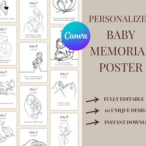 Posters personnalisés commémoratifs de bébé après une fausse couche | Souvenir personnalisé de bébé ange | Cadeau mortinaissance | Perte de grossesse | Oeuvre d&#39;art sur la perte d&#39;un nourrisson