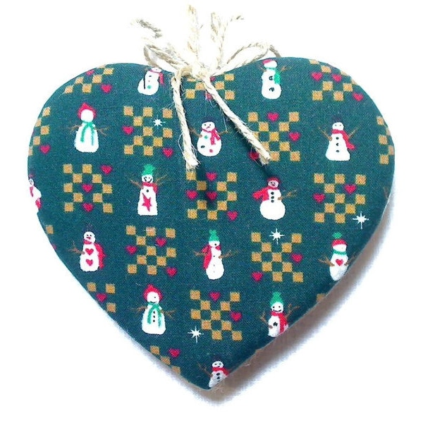 Large Heart Ornament | Christmas Ornament | Party Favor | Handmade | Gift Idea | Tree Ornament | |Fabric Ornament | #3