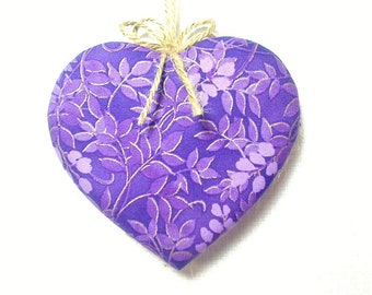 Large Purple Heart Ornament  | Party Favor | Handmade | Gift Idea | Tree Ornament | Fabric Ornament | #2