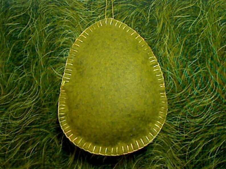 Large Olive Green /White Egg Ornament Money/Gift Card Holder Coastal Decor Nautical Decor Handmade Gift Tree Ornament 4 image 5