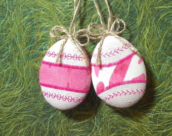 Small Easter Egg Ornaments | Easter Decor | Spring Decor | Holidays | Party Favors | Folk Art | Handmade | Tree Ornament | Set/2 | #4