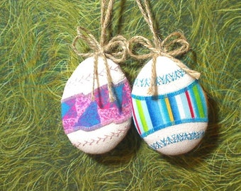 Small Easter Egg Ornaments | Easter Decor | Spring Decor | Holidays | Party Favors | Folk Art | Handmade | Tree Ornament | Set/2 | #5