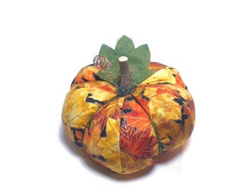 Size 7 | Autumn Leaf | Fabric Pumpkin | Fall Pumpkin | Table Centerpiece | Kitchen Decor | Gift Idea | Thanksgiving Decor | #9