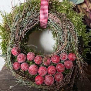 Dekorativer Apfel-Kranz – Handgemachter Naturkranz mit Äpfeln, Rustikale Tischdeko & Wanddeko, Unikat, versch. Größen
