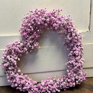 Handgemachtes Schleierkraut Herz | Romantische Herzdekoration für Hochzeit & Zuhause | Natürliche Blumendeko