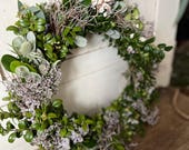 Blumenkranz Aus Frischen Blumen – Türkranz Trockenblumen Deko – Handgemacht Naturkranz Tischdeko Fensterkranz