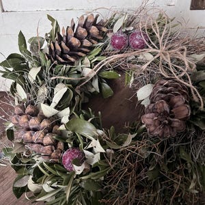 Trockenblumen Kranz – Handgemachter Trockenkranz aus echten Naturmaterialien, Boho Wanddeko & Türkranz, Unikat, versch. Größen
