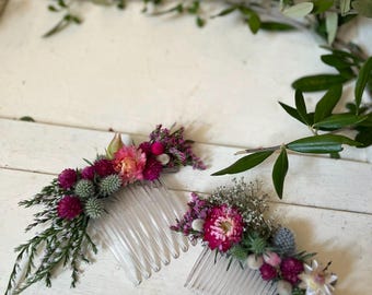 Haarschmuck, Haarkamm Hochzeit, Haarreif Braut, Haarklammer Blume, Blumenhaarschmuck, Boho Brautfrisur, Haarschmuck Gäste