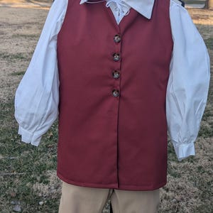 On Sale now   Boy&#39;s Williamsburg Colonial 18th century 3 pc Costume Size 6 READY TO SHIP Waistcoat Vest Breeches Knickers Shirt outfit