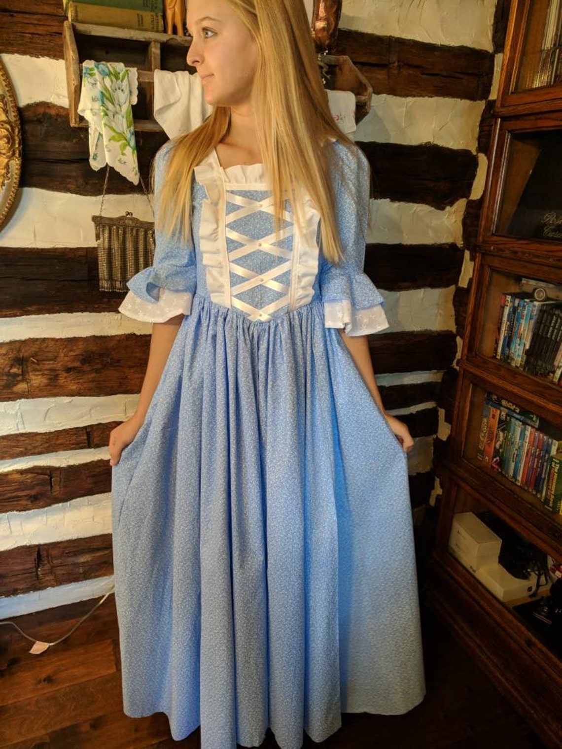 Custom Child Girl Williamsburg Colonial Dress Costume Size 3 Etsy