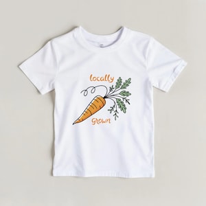 Locally Grown Carrot T-Shirt: Garden Theme Kids Crewneck - Gildan 5000B
