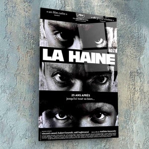 La Haine Movie Glass Wall Decor, La Haine Wall Art, Black And White Movie Wall Decor, High Quality Tempered Glass Art, Retro Movie Gifts