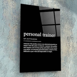 Personal Trainer Wall Decor, Gym Glass Wall Decor, Personal Trainer Gifts, GYM Salon Decor, Fitness Instructor Gift, Gift For Trainer