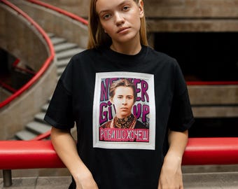 Never Give Up - Motivational T-Shirt |Ukrainian Art | Gift for Her or Him | with Lesya Ukrainka