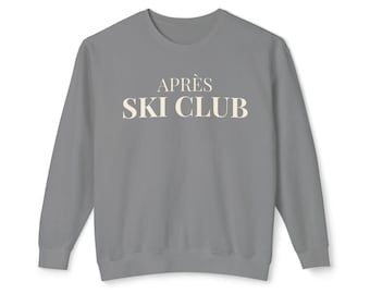 Sweater voor de après-skiclub |  Lichtgewicht ronde hals voor skiliefhebbers, gezellige winterkleding, cadeau voor skiërs, lodgekleding