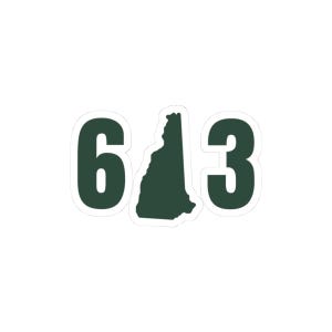 New Hampshire 603 Kiss-Cut Sticker, NH State Pride Decal, Travel Laptop Sticker, Water Bottle Decal, Car Bumper Sticker