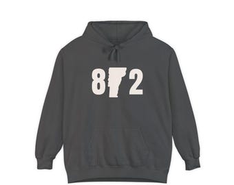 Sudadera con capucha Vermont 802 - Sudadera Comfort Colors con silueta de VT / Sudadera Vermont acogedora de estilo vintage / Sudadera unisex