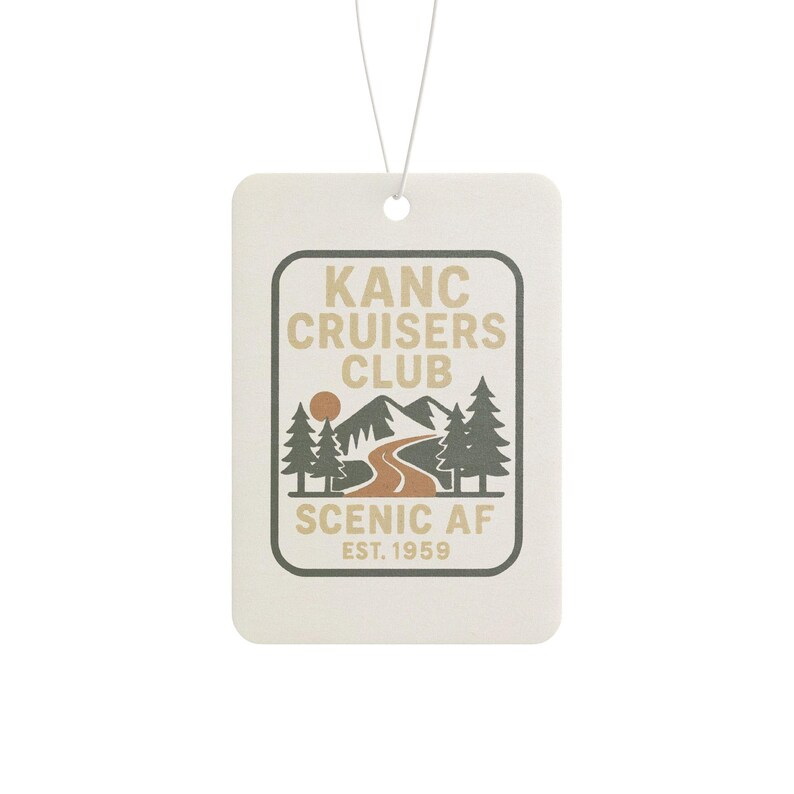 Kanc Cruisers Club Car-luchtverfrisser - pittoresk NH-ontwerp | Dennen, ijzel of nieuwe autogeur | Cadeau witte bergen, gebladerte cruisevibes afbeelding 6