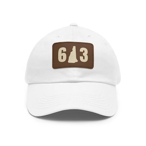603 New Hampshire Dad Hat - Leather Patch Baseball Cap | NH Area Code Hat | Seacoast Gift | New England Outdoors Cap
