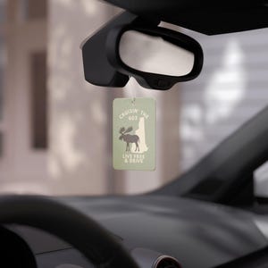 Cruisin' the 603 Car Air Freshener - New Hampshire Moose Design | Pine, Black Ice, or New Car Scent | NH Gift, Local Pride, Cabin Decor image 4