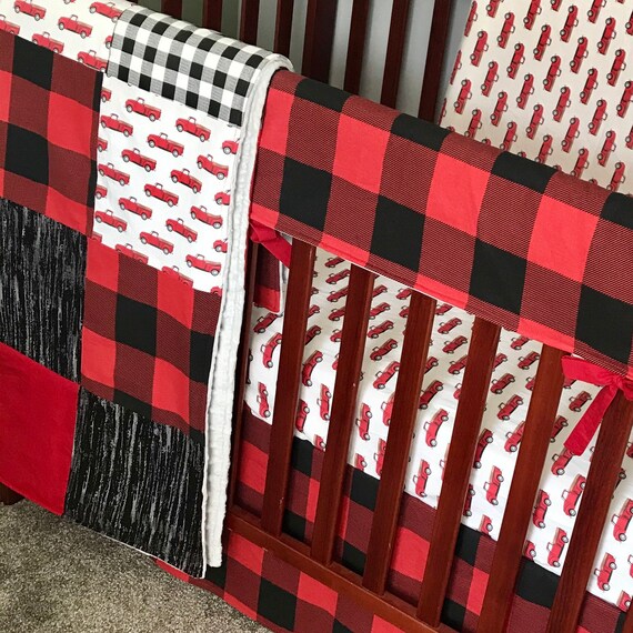 vintage truck crib bedding