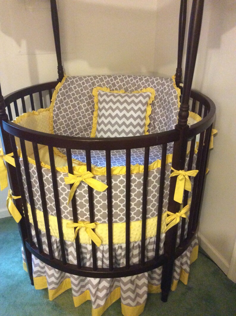 DEPOSIT Round Crib Bedding Complete Set Made to Order in Etsy
