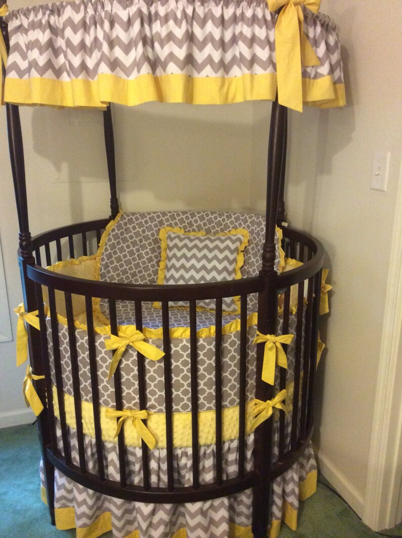 DEPOSIT Round Crib Bedding Complete Set Made to Order in Etsy