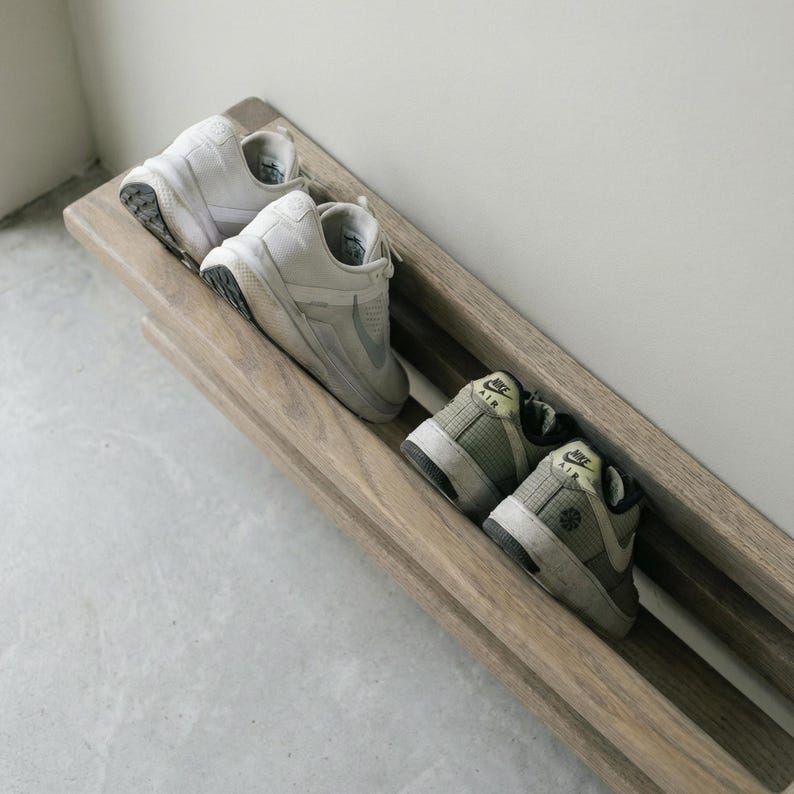 Slim Floating Shoe Rack – Compact Wall Shelf for Apartments image 6