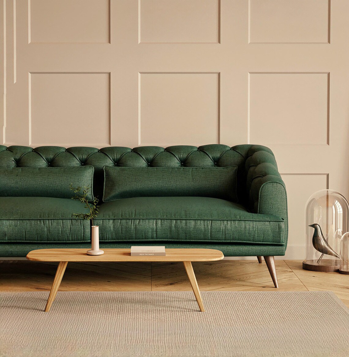 Modern Wooden Coffee Table – Minimalist Scandinavian Style, Perfect for ...