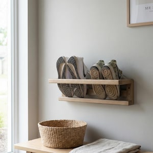 Slim Floating Shoe Rack – Compact Wall Shelf for Apartments image 2