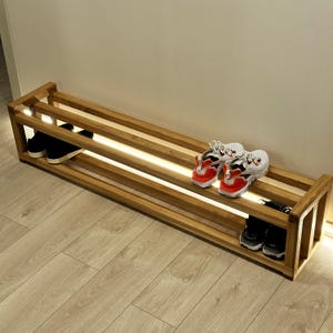 Wooden Shoe Storage Etsy
