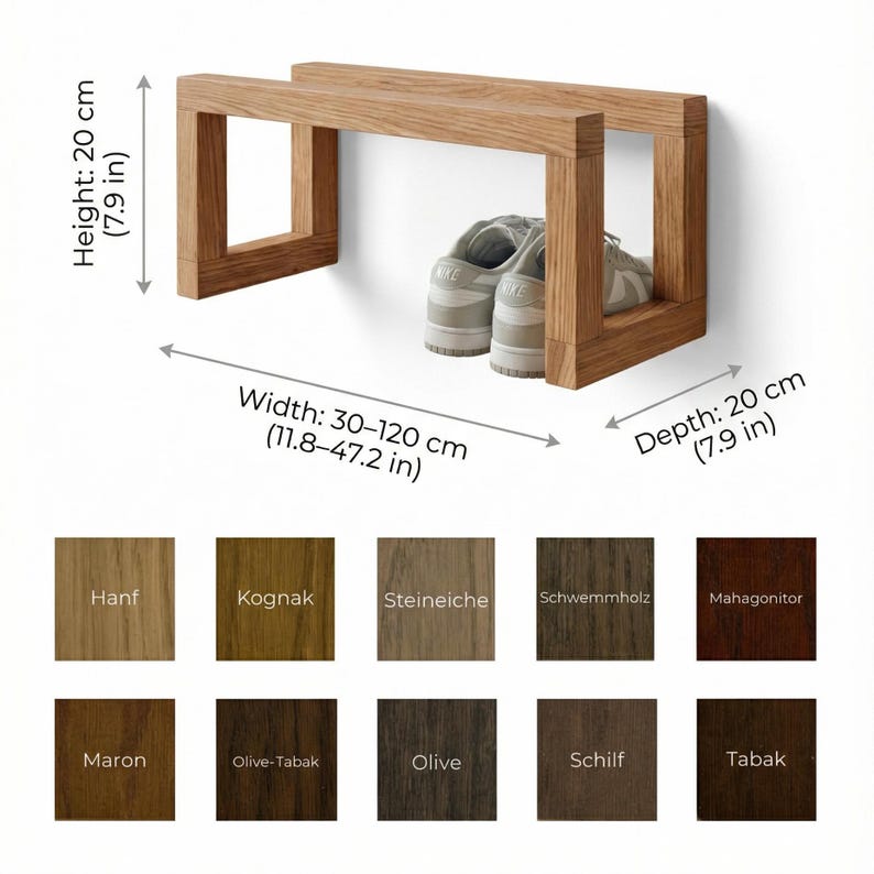 Rangement compact pour chaussures - Organiseur en bois pour placard ou couloir image 7